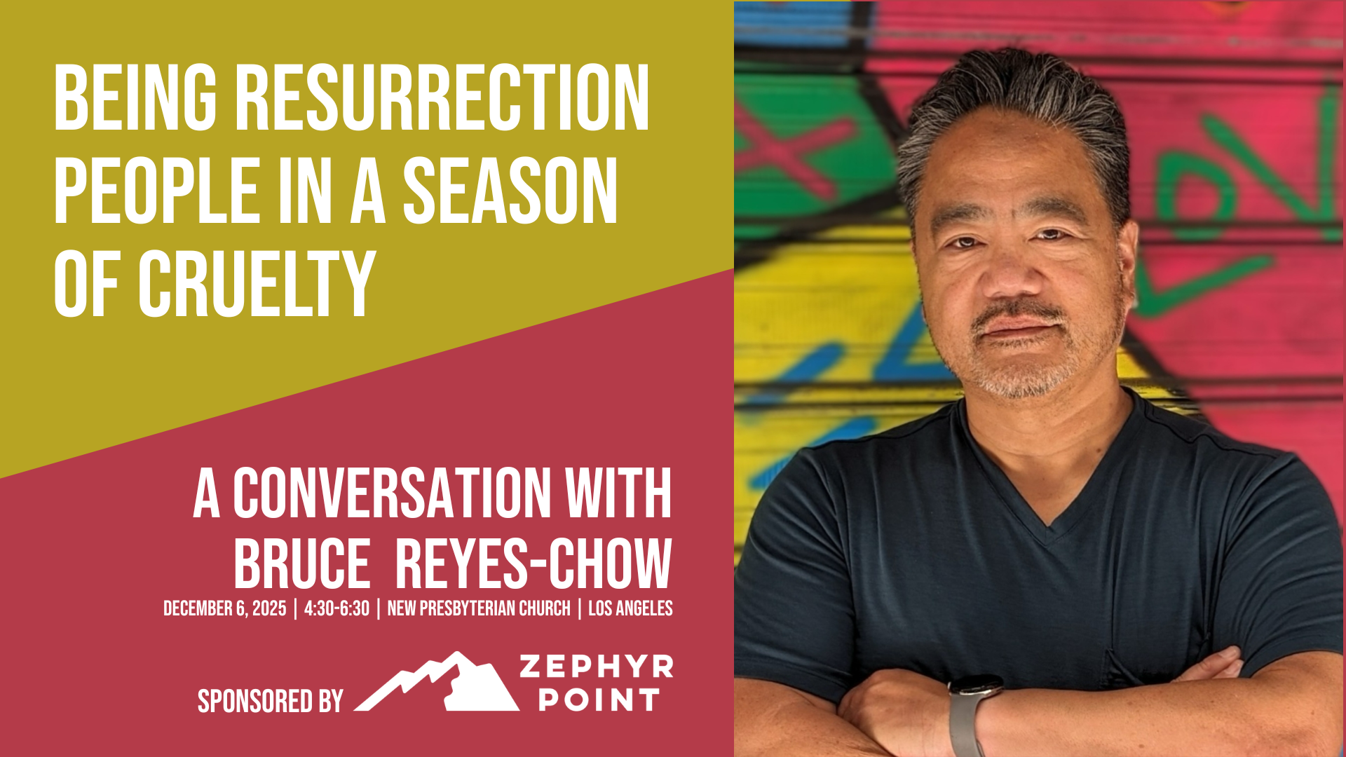 I'm Coming to SoCal on December 6 to Talk About Jesus and These Times We Live In